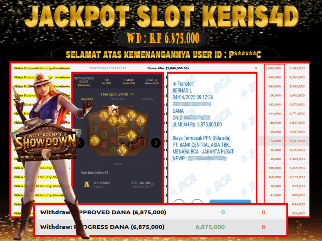 JACKPOT SLOT GACOR MAIN WILD BOUNTY SHADOWN 04 MARET 2025